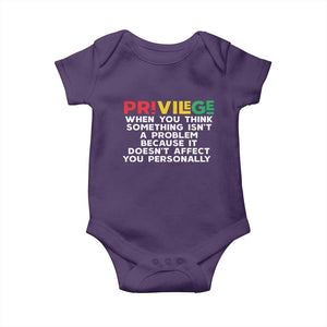 Black History Month Baby Onesie Privilege Explained BLM TS09 Purple Print Your Wear