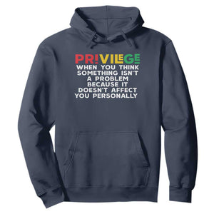 Black History Month Hoodie Privilege Explained BLM TS09 Navy Print Your Wear