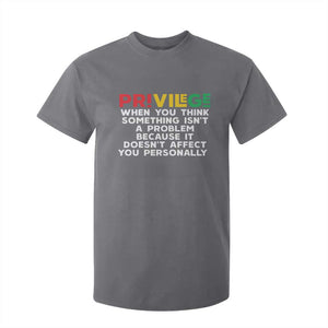 Black History Month T Shirt For Kid Privilege Explained BLM TS09 Charcoal Print Your Wear