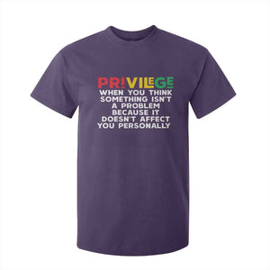 Black History Month T Shirt For Kid Privilege Explained BLM TS09 Purple Print Your Wear