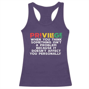 Black History Month Racerback Tank Top Privilege Explained BLM TS09 Purple Print Your Wear