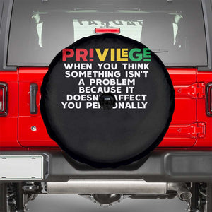 Black History Month Spare Tire Cover Privilege Explained BLM TS09 Black Print Your Wear