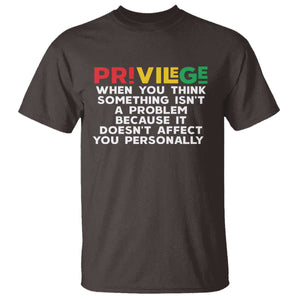 Black History Month T Shirt Privilege Explained BLM TS09 Dark Chocolate Print Your Wear