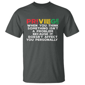 Black History Month T Shirt Privilege Explained BLM TS09 Dark Heather Print Your Wear