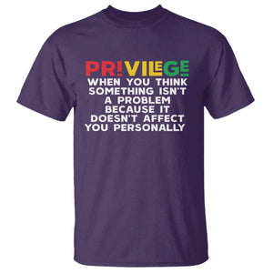 Black History Month T Shirt Privilege Explained BLM TS09 Purple Print Your Wear