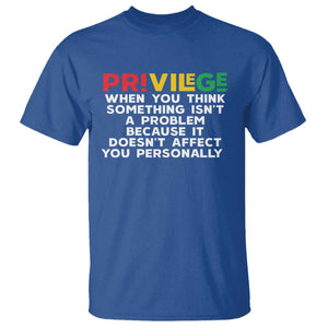 Black History Month T Shirt Privilege Explained BLM TS09 Royal Blue Print Your Wear