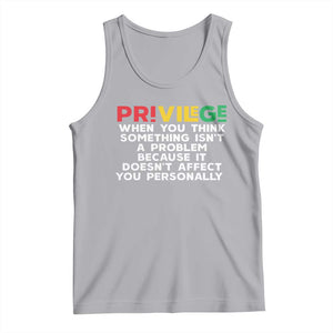 Black History Month Tank Top Privilege Explained BLM TS09 Athletic Heather Print Your Wear