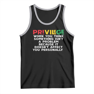 Black History Month Tank Top Privilege Explained BLM TS09 Black Athletic Heather Print Your Wear