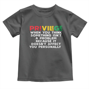 Black History Month Toddler T Shirt Privilege Explained BLM TS09 Dark Heather Print Your Wear