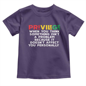 Black History Month Toddler T Shirt Privilege Explained BLM TS09 Purple Print Your Wear