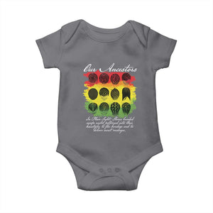 Black History Baby Onesie Our Ancestors Escape Routes Braids TS09 Charcoal Print Your Wear