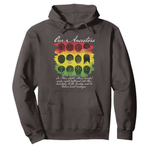 Black History Hoodie Our Ancestors Escape Routes Braids TS09 Dark Chocolate Print Your Wear