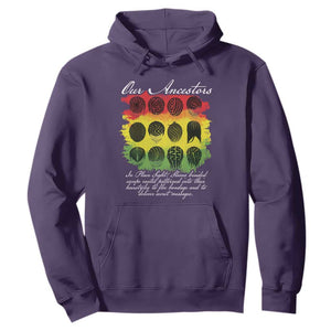 Black History Hoodie Our Ancestors Escape Routes Braids TS09 Purple Print Your Wear