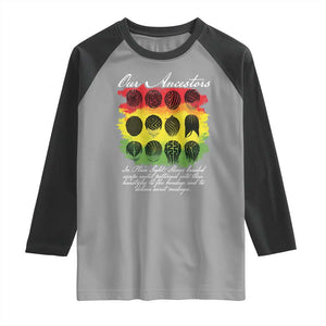 Black History Raglan Shirt Our Ancestors Escape Routes Braids TS09 Sport Gray Black Print Your Wear