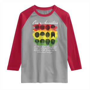 Black History Raglan Shirt Our Ancestors Escape Routes Braids TS09 Sport Gray Red Print Your Wear