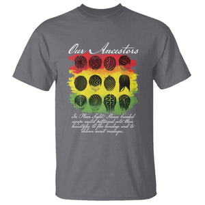 Black History T Shirt Our Ancestors Escape Routes Braids TS09 Charcoal Print Your Wear