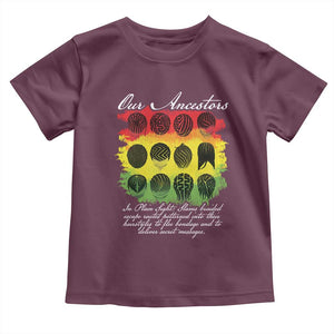 Black History Toddler T Shirt Our Ancestors Escape Routes Braids TS09 Maroon Print Your Wear