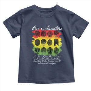 Black History Toddler T Shirt Our Ancestors Escape Routes Braids TS09 Navy Print Your Wear