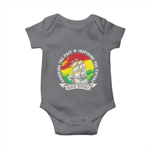 Black History Pride Baby Onesie Honoring The Past Inspiring The Future TS09 Charcoal Print Your Wear