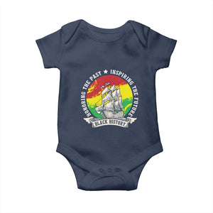 Black History Pride Baby Onesie Honoring The Past Inspiring The Future TS09 Navy Print Your Wear