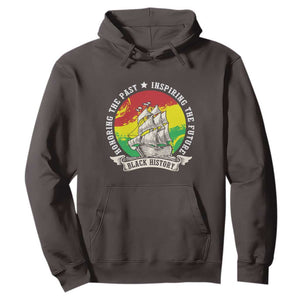 Black History Pride Hoodie Honoring The Past Inspiring The Future TS09 Dark Chocolate Print Your Wear