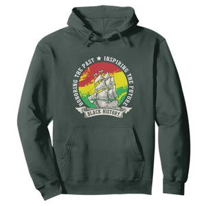 Black History Pride Hoodie Honoring The Past Inspiring The Future TS09 Dark Forest Green Print Your Wear