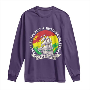 Black History Pride Long Sleeve Shirt Honoring The Past Inspiring The Future TS09 Purple Print Your Wear