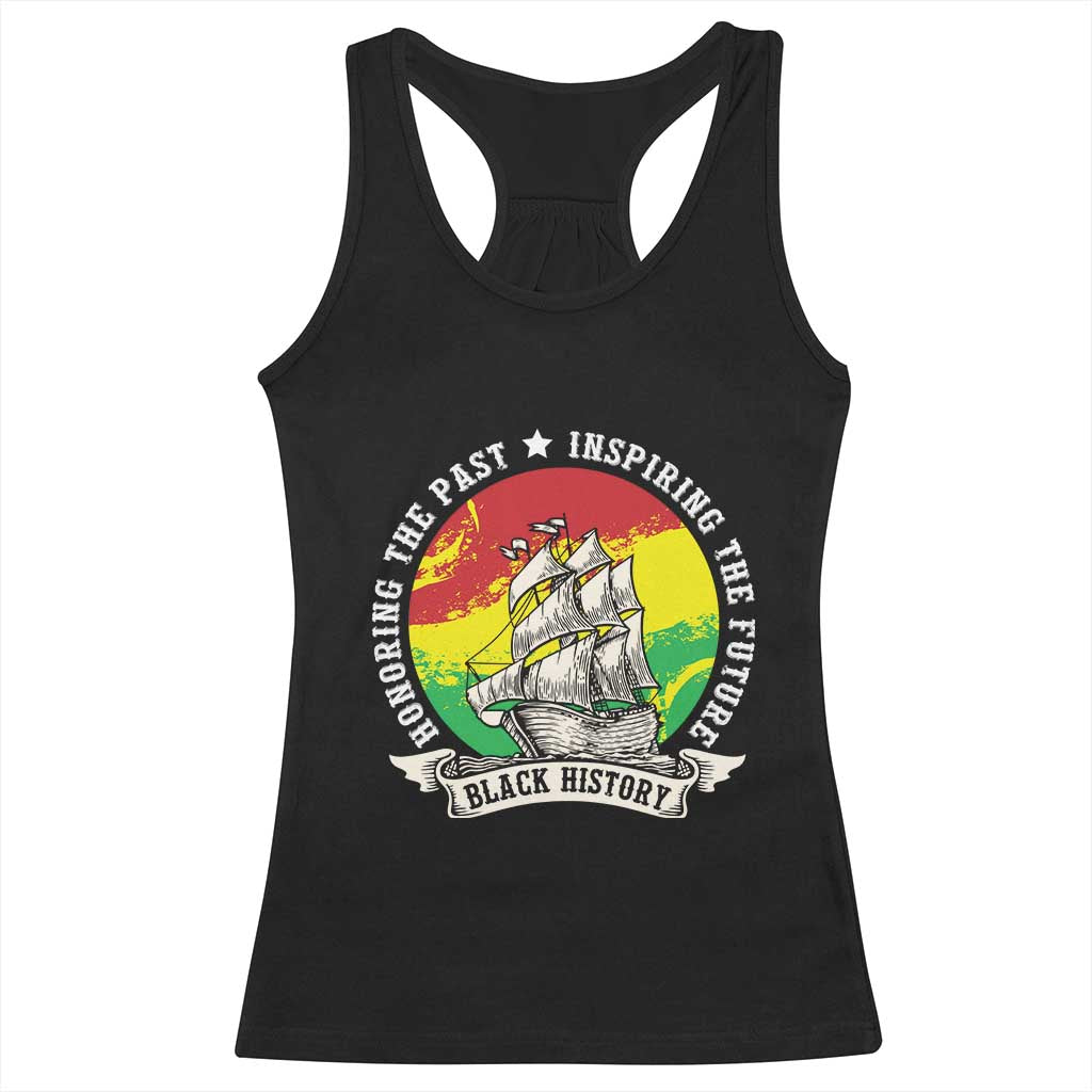 Black History Pride Racerback Tank Top Honoring The Past Inspiring The Future TS09 Black Print Your Wear