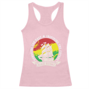 Black History Pride Racerback Tank Top Honoring The Past Inspiring The Future TS09 Light Pink Print Your Wear