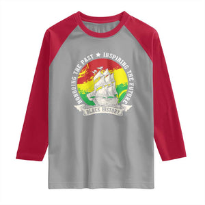 Black History Pride Raglan Shirt Honoring The Past Inspiring The Future TS09 Sport Gray Red Print Your Wear