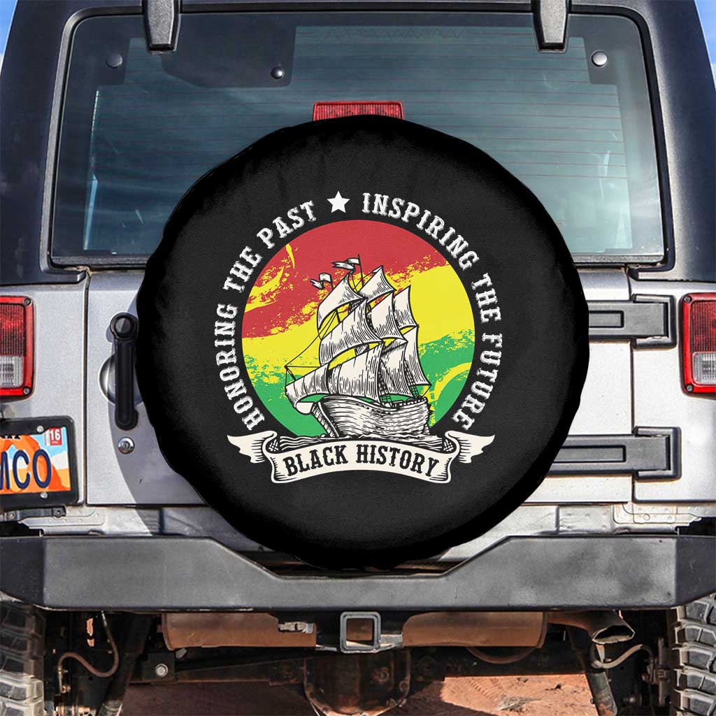 Black History Pride Spare Tire Cover Honoring The Past Inspiring The Future TS09 No hole Black Print Your Wear