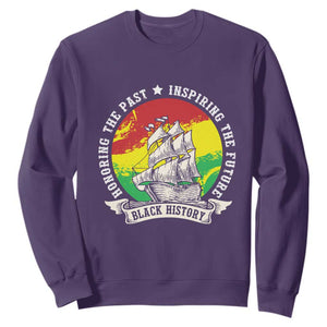 Black History Pride Sweatshirt Honoring The Past Inspiring The Future TS09 Purple Print Your Wear