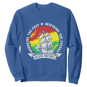 Black History Pride Sweatshirt Honoring The Past Inspiring The Future TS09 Royal Blue Print Your Wear