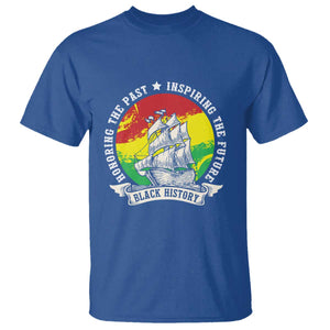 Black History Pride T Shirt Honoring The Past Inspiring The Future TS09 Royal Blue Print Your Wear