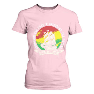 Black History Pride T Shirt For Women Honoring The Past Inspiring The Future TS09 Light Pink Print Your Wear