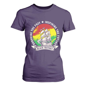 Black History Pride T Shirt For Women Honoring The Past Inspiring The Future TS09 Purple Print Your Wear