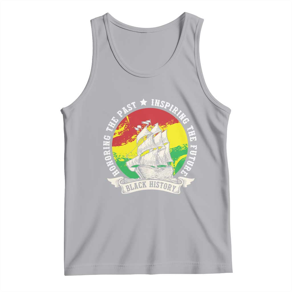 Black History Pride Tank Top Honoring The Past Inspiring The Future TS09 Athletic Heather Print Your Wear