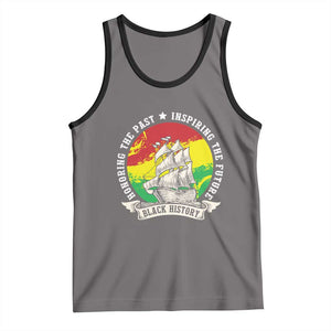 Black History Pride Tank Top Honoring The Past Inspiring The Future TS09 Deep Heather Black Print Your Wear