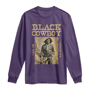 Nat Love Black Cowboy Long Sleeve Shirt African American Cowboys Black History TS09 Purple Print Your Wear