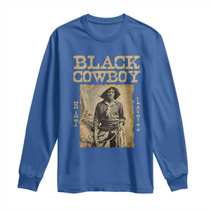 Nat Love Black Cowboy Long Sleeve Shirt African American Cowboys Black History TS09 Royal Blue Print Your Wear