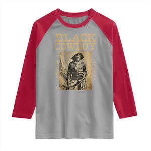 Nat Love Black Cowboy Raglan Shirt African American Cowboys Black History TS09 Sport Gray Red Print Your Wear