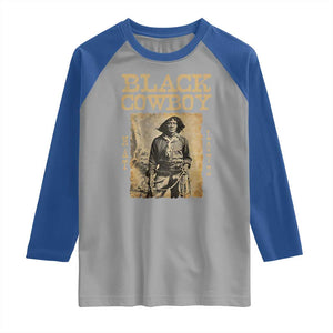 Nat Love Black Cowboy Raglan Shirt African American Cowboys Black History TS09 Sport Gray Royal Print Your Wear