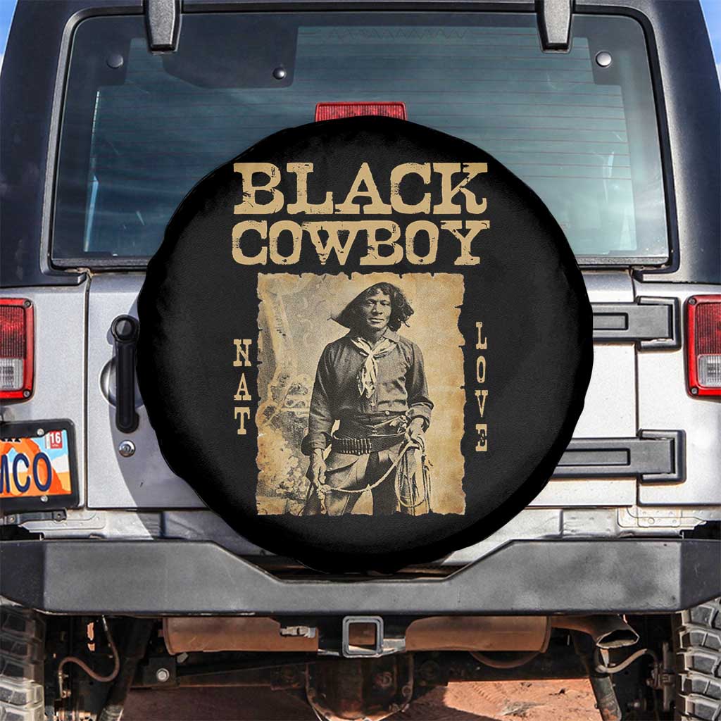 Nat Love Black Cowboy Spare Tire Cover African American Cowboys Black History TS09 No hole Black Print Your Wear