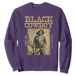 Nat Love Black Cowboy Sweatshirt African American Cowboys Black History TS09 Purple Print Your Wear