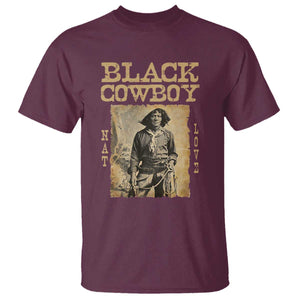 Nat Love Black Cowboy T Shirt African American Cowboys Black History TS09 Maroon Print Your Wear