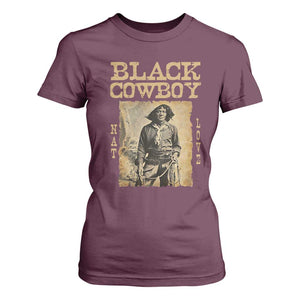 Nat Love Black Cowboy T Shirt For Women African American Cowboys Black History TS09 Maroon Print Your Wear