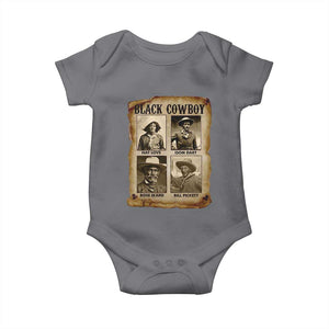 Black Cowboy Baby Onesie African American Legendary Cowboys Black History TS09 Charcoal Print Your Wear