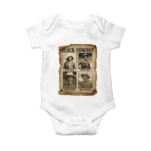 Black Cowboy Baby Onesie African American Legendary Cowboys Black History TS09 White Print Your Wear