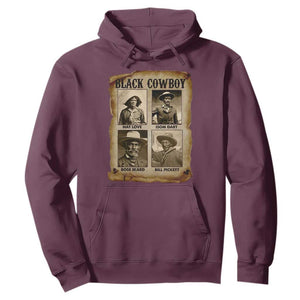 Black Cowboy Hoodie African American Legendary Cowboys Black History TS09 Maroon Print Your Wear