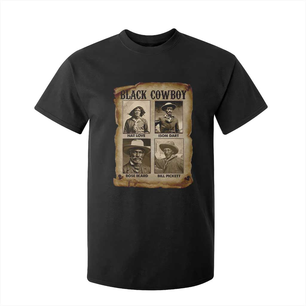 Black Cowboy T Shirt For Kid African American Legendary Cowboys Black History TS09 Black Print Your Wear